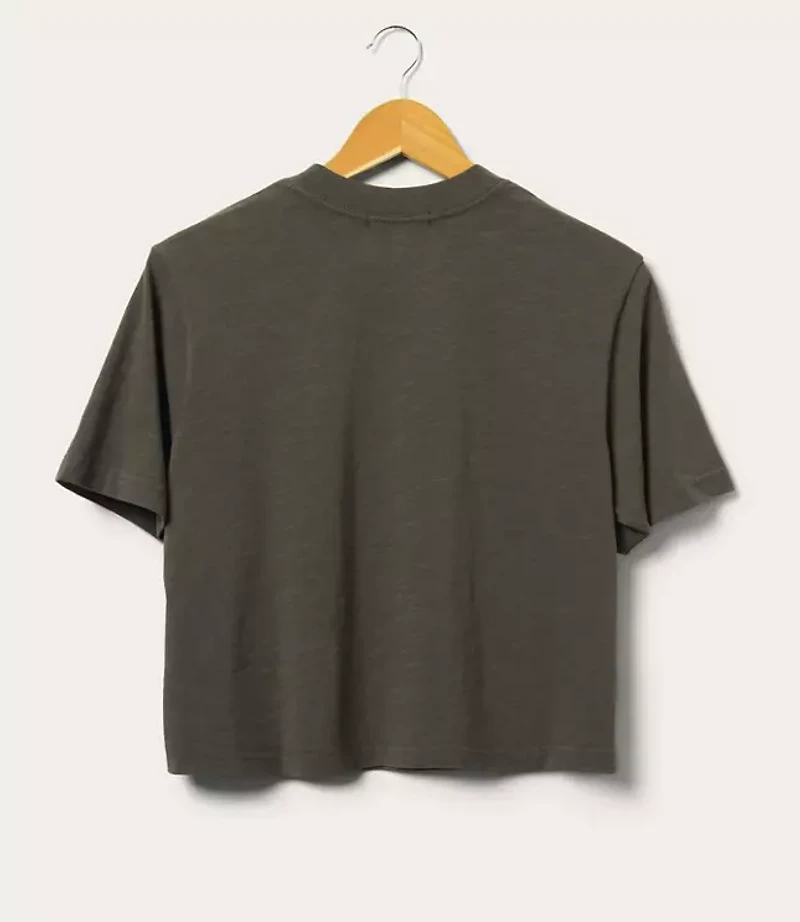 Junk Food Grateful Dead Dancing Skeletons Cropped Mock Neck Tee