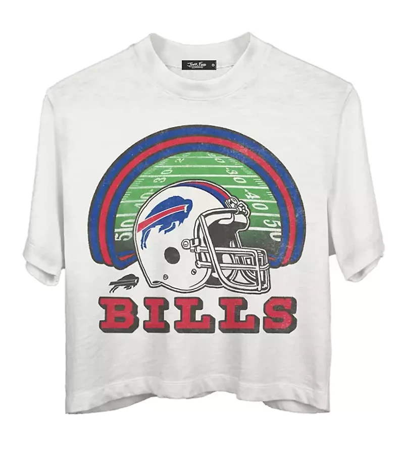 Junk Food Buffalo Bills Game Time Mock Neck Crop Tee