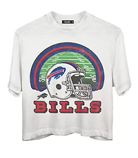 Junk Food Buffalo Bills Game Time Mock Neck Crop Tee