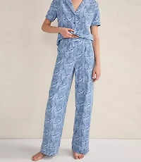 Haven Well Within Organic Cotton Jersey Abstract Wave Sleep Set