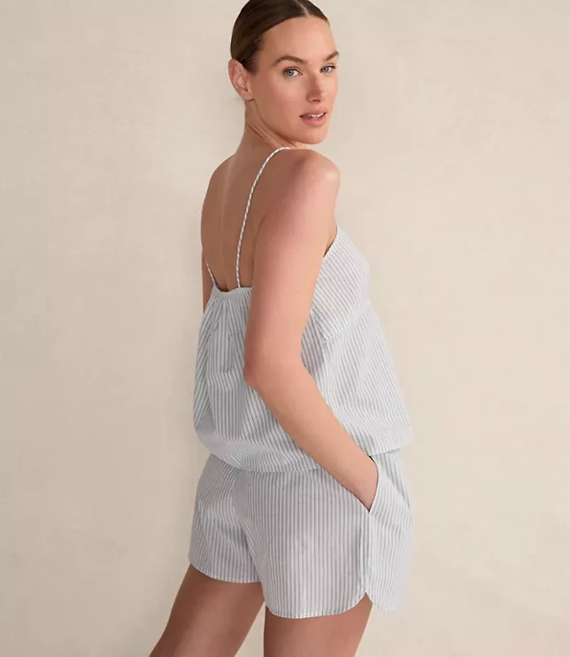 Haven Well Within Organic Cotton Poplin Delicate Stripe Sleep Set