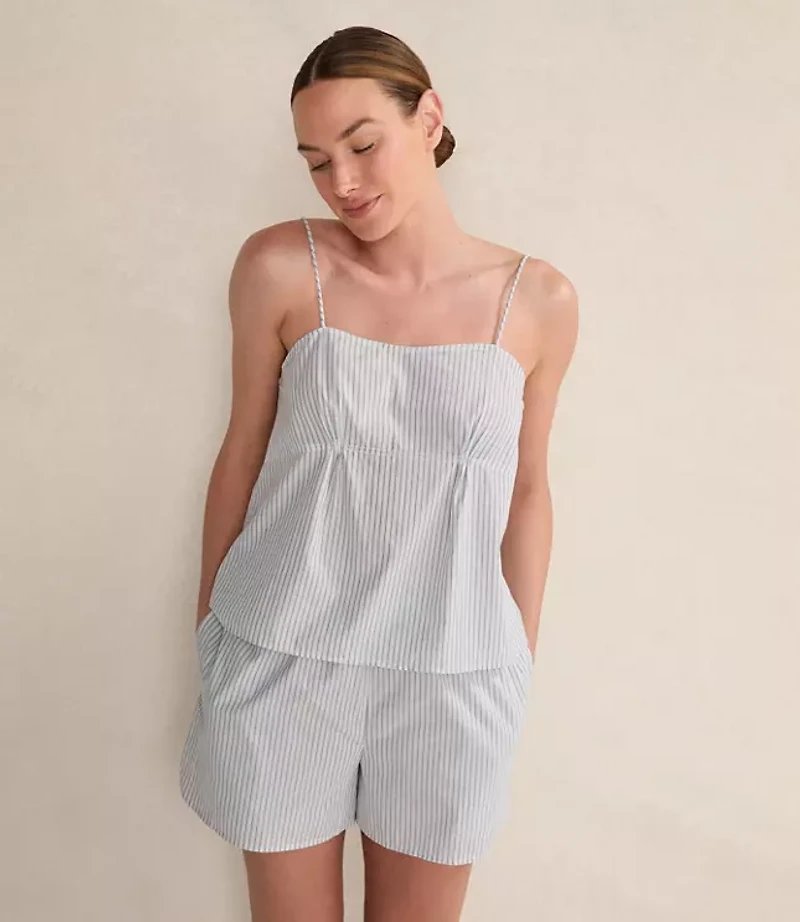 Haven Well Within Organic Cotton Poplin Delicate Stripe Sleep Set