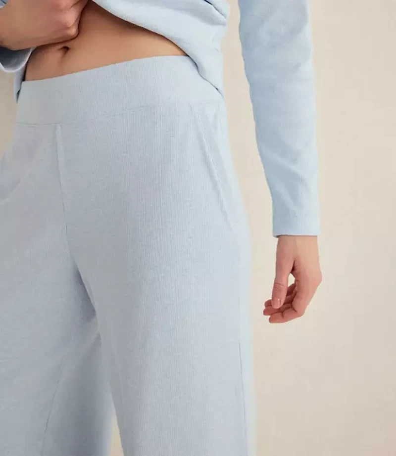 Haven Well Within Organic Cotton Rib Knit Wide Leg Pants