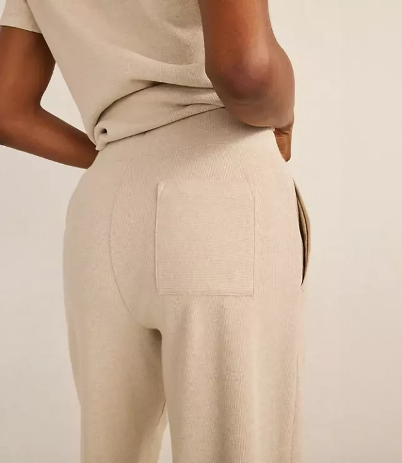 Haven Well Within Organic Cotton Rib Knit Wide Leg Pants