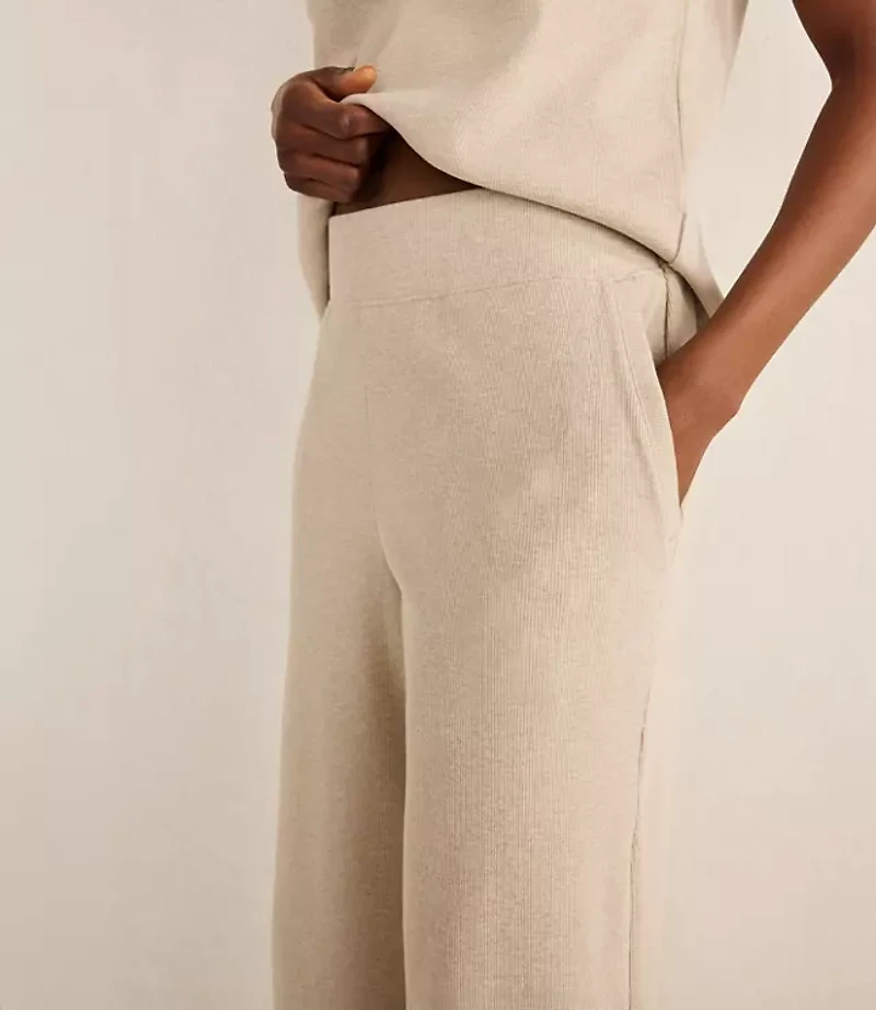 Haven Well Within Organic Cotton Rib Knit Wide Leg Pants