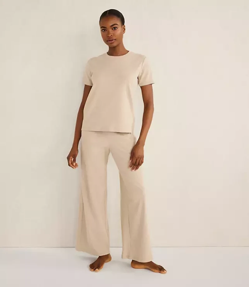 Haven Well Within Organic Cotton Rib Knit Wide Leg Pants