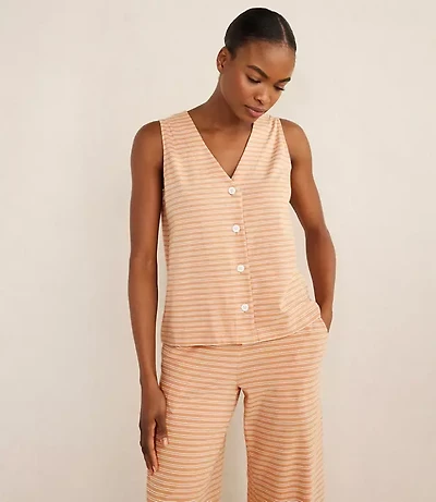 Haven Well Within Organic Cotton Jersey Striped Sleep Tank