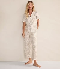 Haven Well Within Organic Cotton Linen Serene Botanicals Sleep Pants