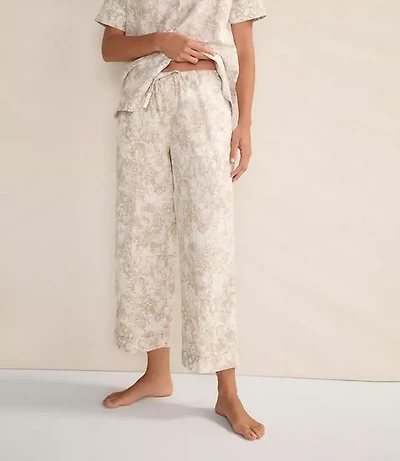 Haven Well Within Organic Cotton Linen Serene Botanicals Sleep Pants