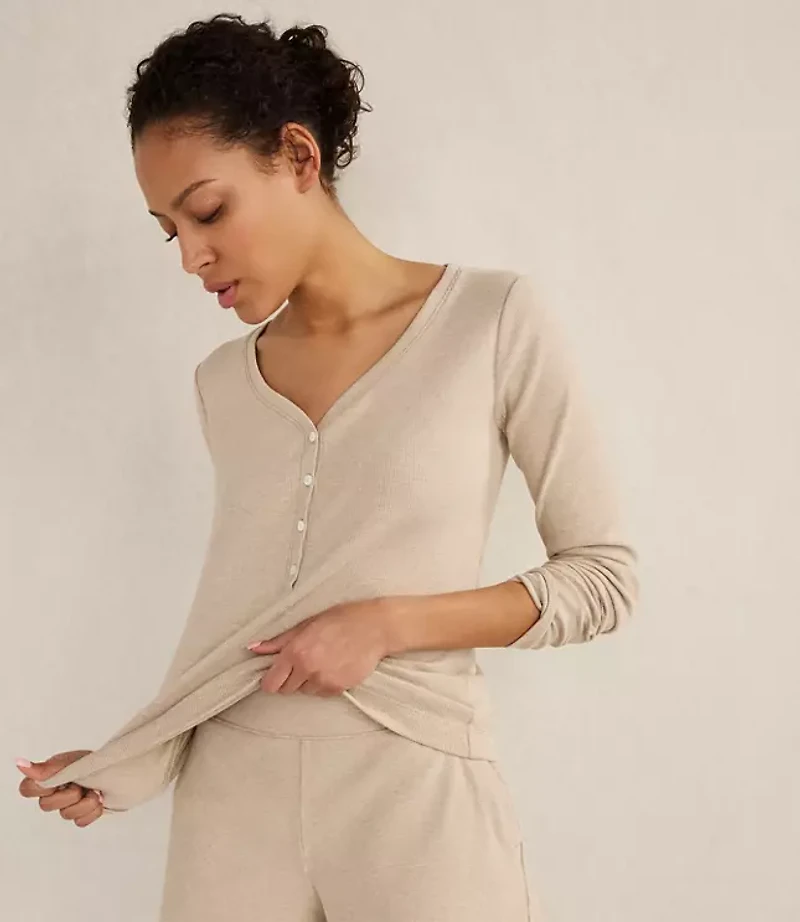 Haven Well Within Organic Cotton Rib Knit Henley