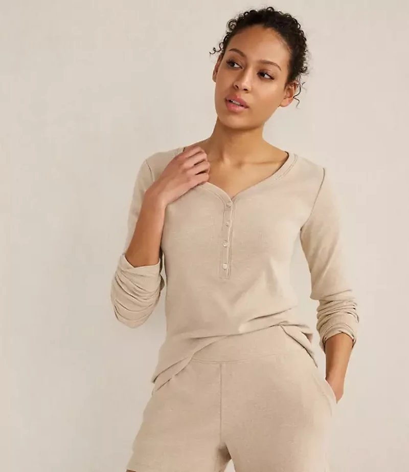 Haven Well Within Organic Cotton Rib Knit Henley