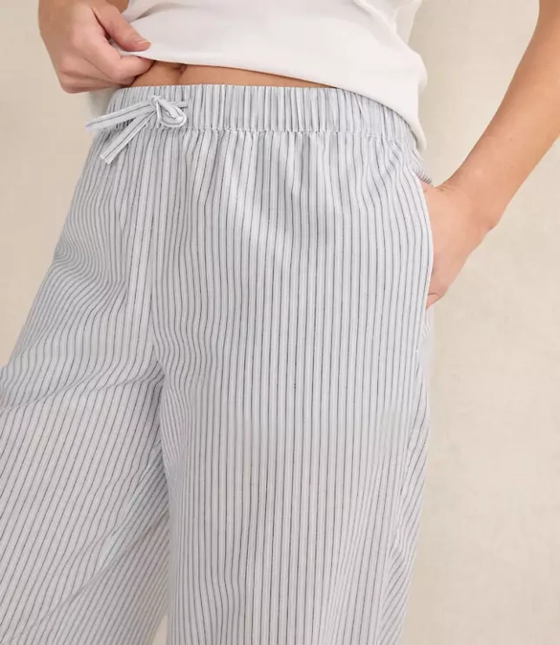 Haven Well Within Organic Cotton Poplin Striped Sleep Pants