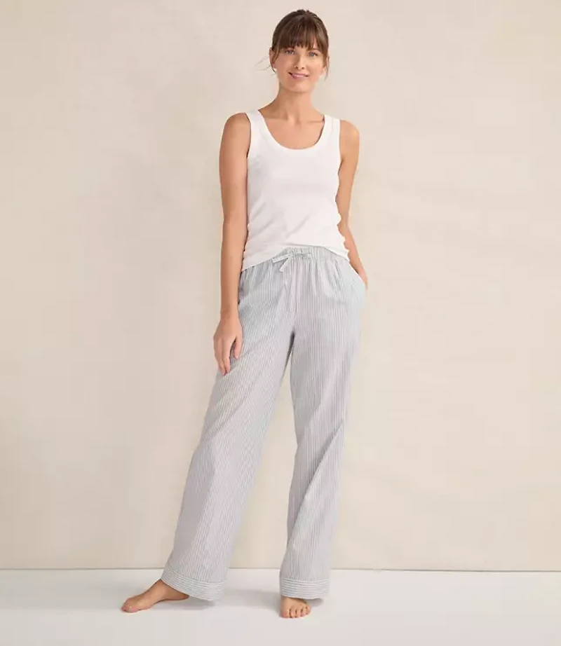 Haven Well Within Organic Cotton Poplin Striped Sleep Pants