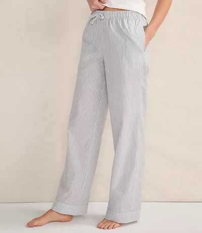 Haven Well Within Organic Cotton Poplin Striped Sleep Pants