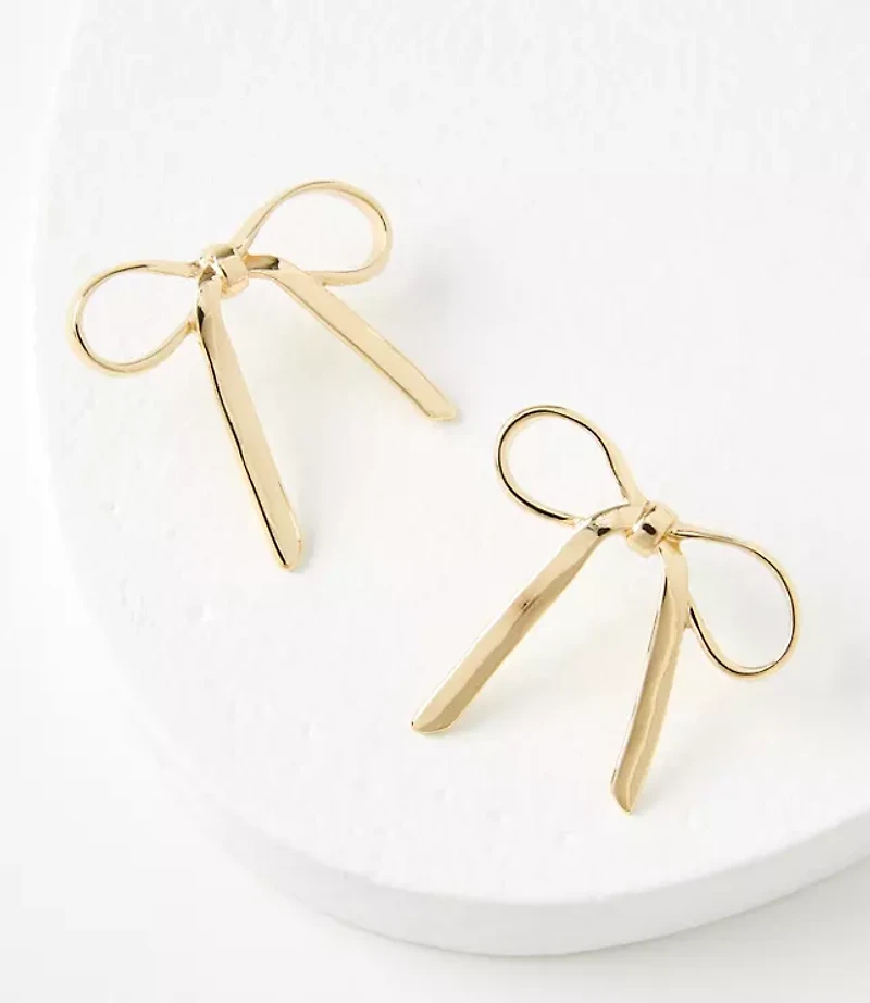 Metal Bow Earrings