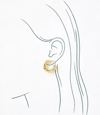 Twisted Metal Hoop Earrings
