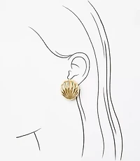 Shell Statement Stud Earrings