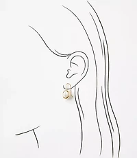 Pearlized Pull Through Drop Earrings
