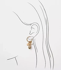 Pineapple Cluster Hoop Earrings