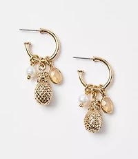 Pineapple Cluster Hoop Earrings