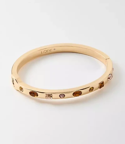 Mixed Crystal Bangle Bracelet