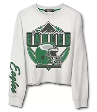 Junk Food Philadelphia Eagles Helmet Crop Fleece