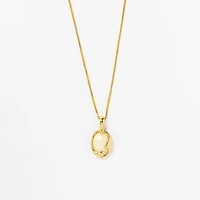 Oval Opal Pendant Crafted In 10K Yellow Gold