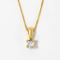 10K Yellow Gold Diamond Pendant (0.03 ct tw)