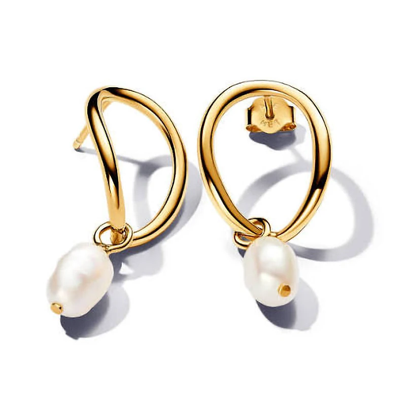 Organically Shaped Circle & Baroque Treated Freshwater Cultured Pearl