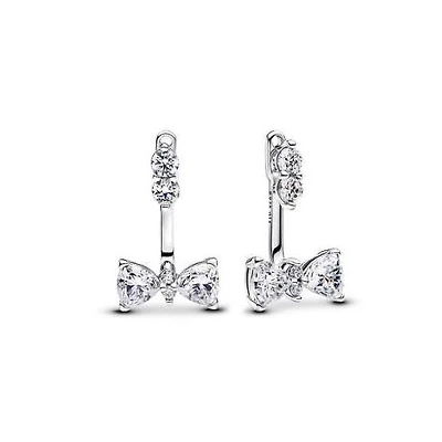 Pandora Sparkling Bow Drop Earrings | 293543C01
