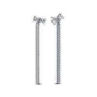 Pandora Pavé Bow Drop Earrings | 293544C01