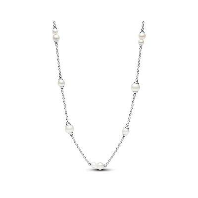 Pandora Treated Freshwater Cultured Pearl Station Chain Necklace | 393