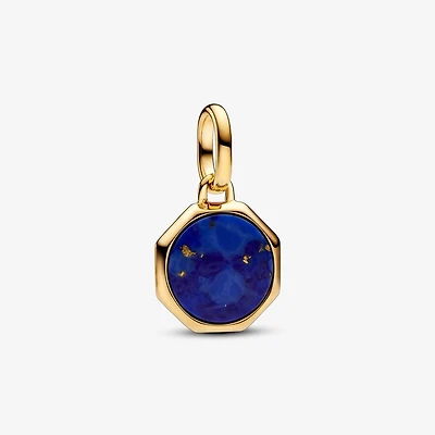 Pandora Blue Engravable Mini Medallion Charm | 763388C01