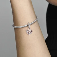 Pandora Two-tone Infinity Heart Double Dangle Charm | 782641C01