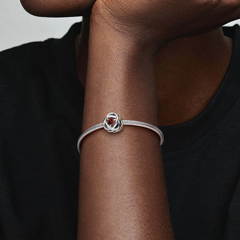 Pandora January Red Eternity Circle Charm | 790065C06