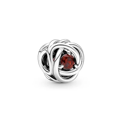 Pandora January Red Eternity Circle Charm | 790065C06