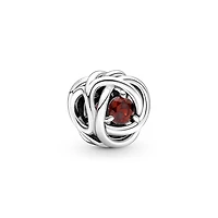 Pandora January Red Eternity Circle Charm | 790065C06