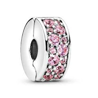Pandora Pink Pavé Clip Charm | 791817PCZ
