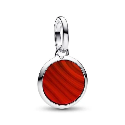 Pandora Red Murano Glass Engravable Mini Medallion Charm | 793389C01