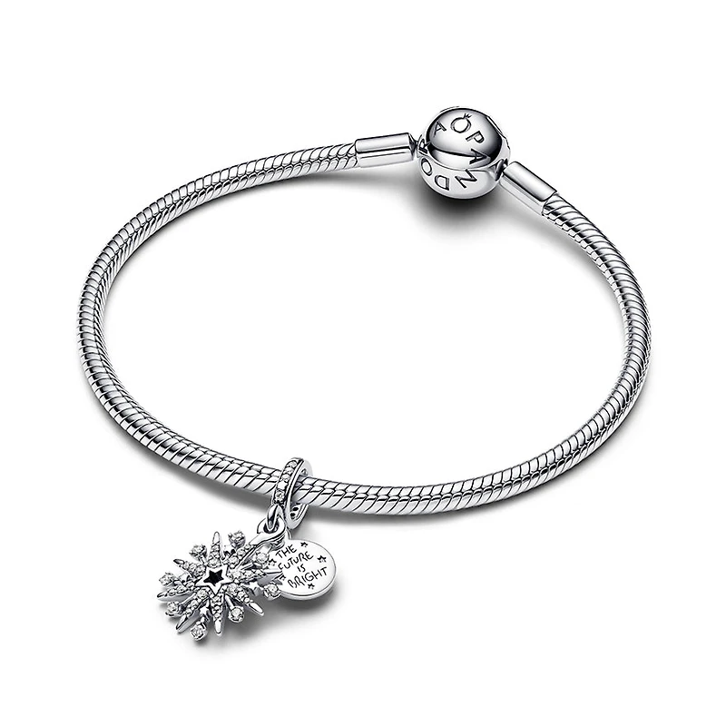 Pandora Sparkling Firework Double Dangle Charm | 793512C01