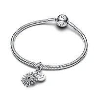 Pandora Sparkling Firework Double Dangle Charm | 793512C01