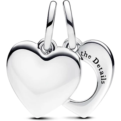 Pandora Engravable Heart Magnifying Glass Double Dangle Charm | 793671