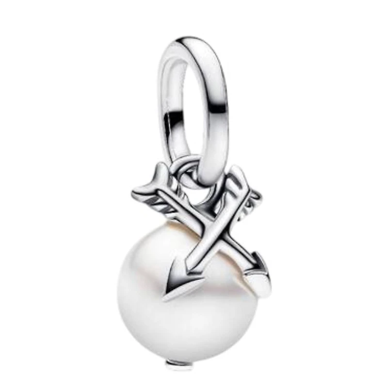 Pandora Pearl & Arrows Mini Dangle Charm | 793687C01