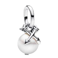 Pandora Pearl & Arrows Mini Dangle Charm | 793687C01