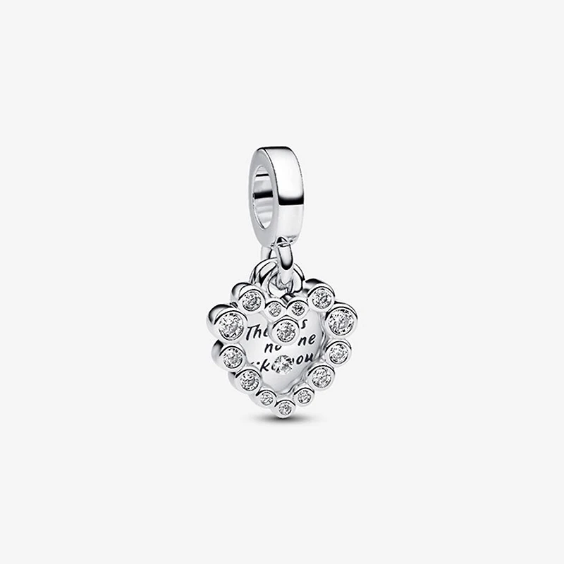 Pandora Sparkling Heart Double Dangle Charm | 793765C01