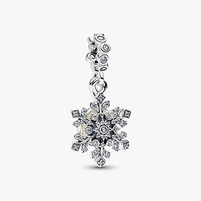 Pandora Opalescent Snowflake Double Dangle Charm | 794142C01
