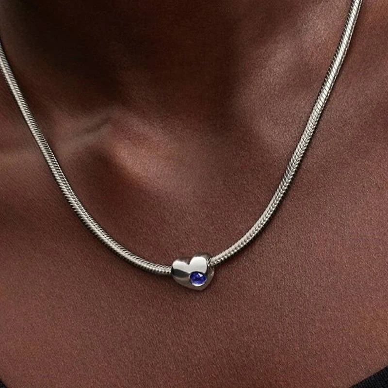 Pandora September Engravable Blue Stone Heart Charm | 794161C09