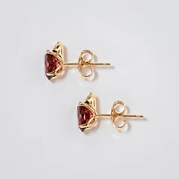 Garnet Earrings in 10K Yellow Gold