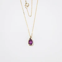 Amethyst Necklace in 10K Yellow Gold
