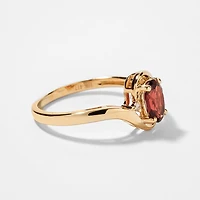 Garnet Ring 10K Yellow Gold